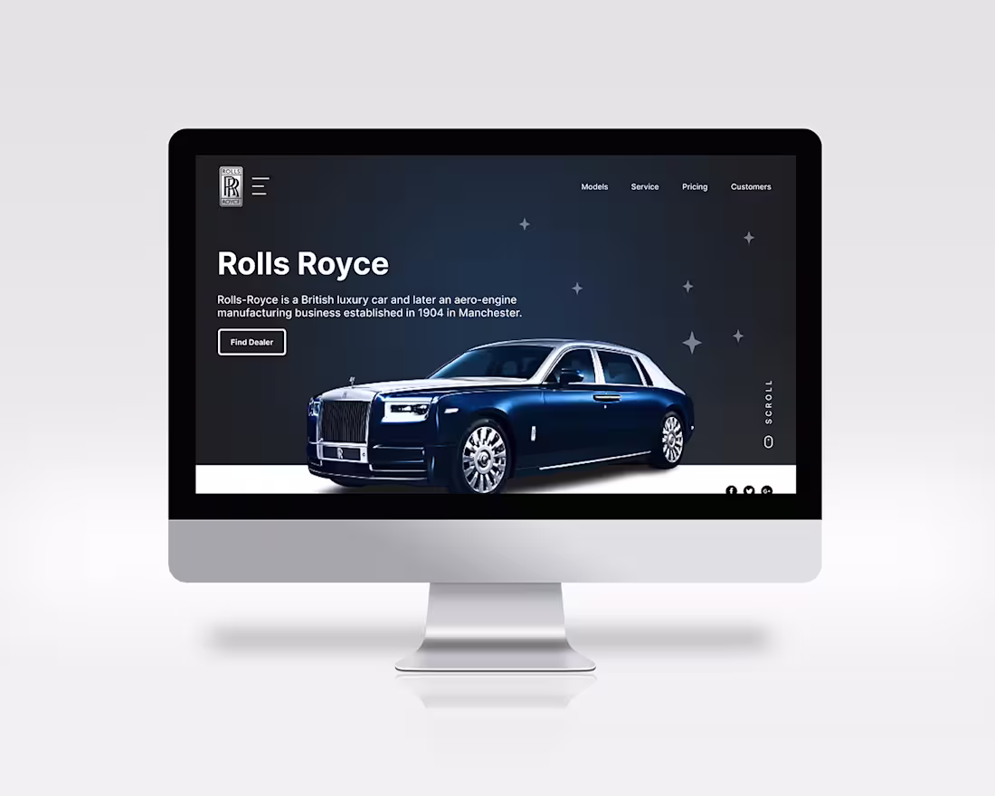 Cover image for "Rolls-Royce Website UI Concept" :: Behance