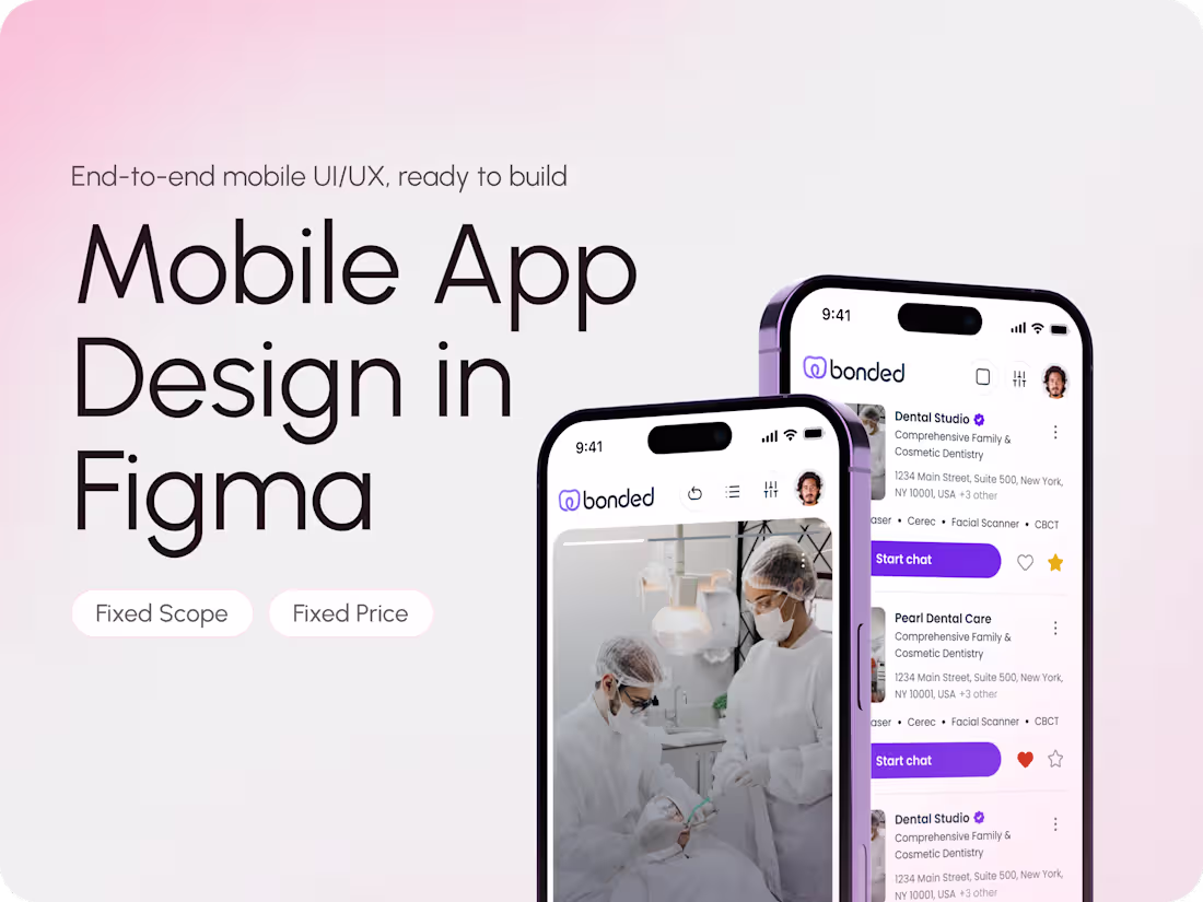 Cover image for Mobile App UI/UX Design | Figma · MVP-Ready · Dev Handoff