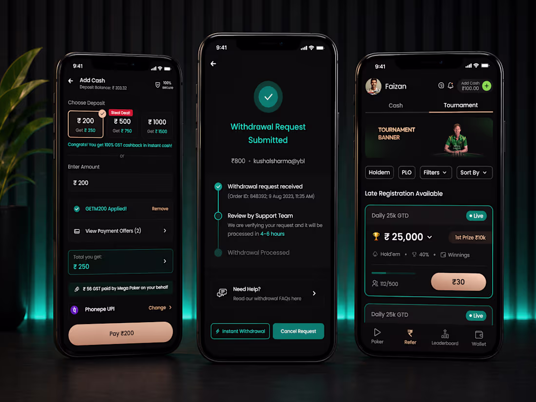 Cover image for Mega Poker App Flows Redesign