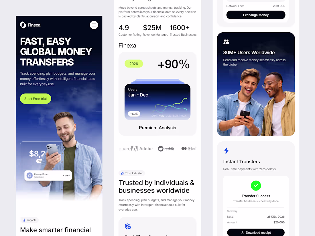 Cover image for Finance SaaS Website Mobile Responsive