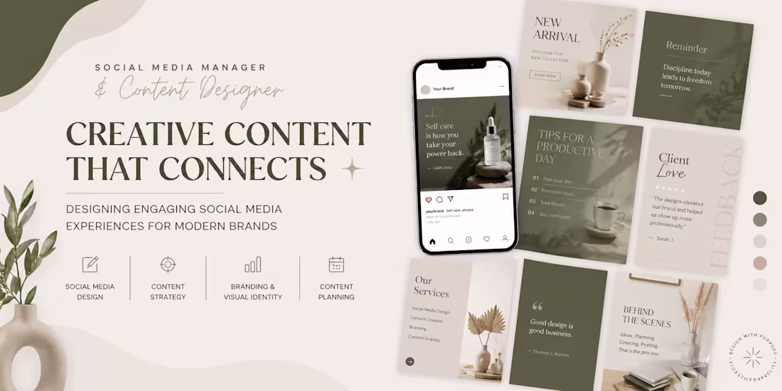 Cover image for Social Media Content Design for Modern Brands