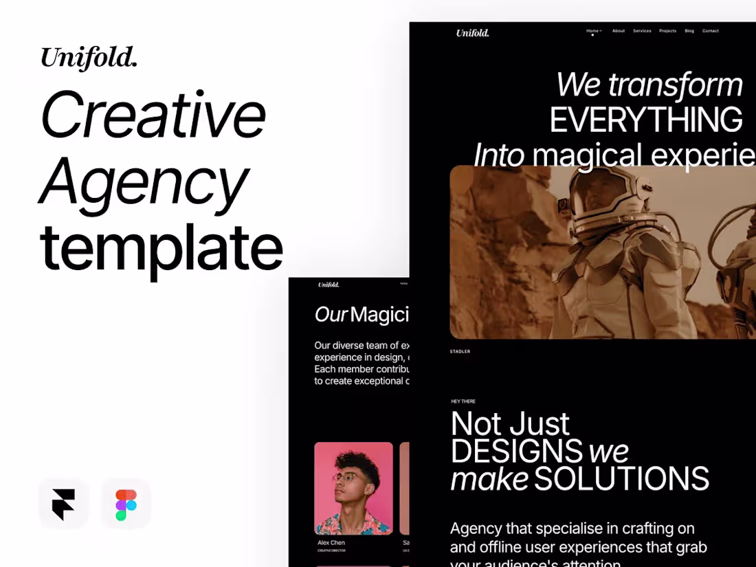 Cover image for Unifold: Creative Agency Website Template for Framer