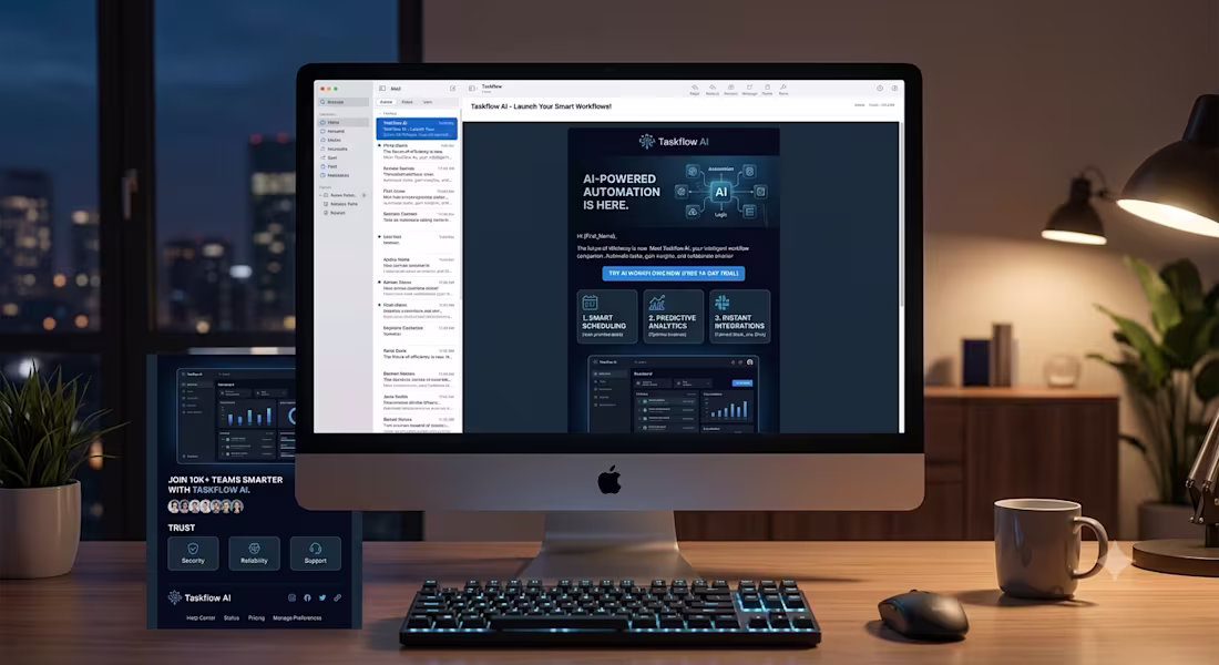 Cover image for Taskflow AI – High-Converting SaaS Email Campaign Design