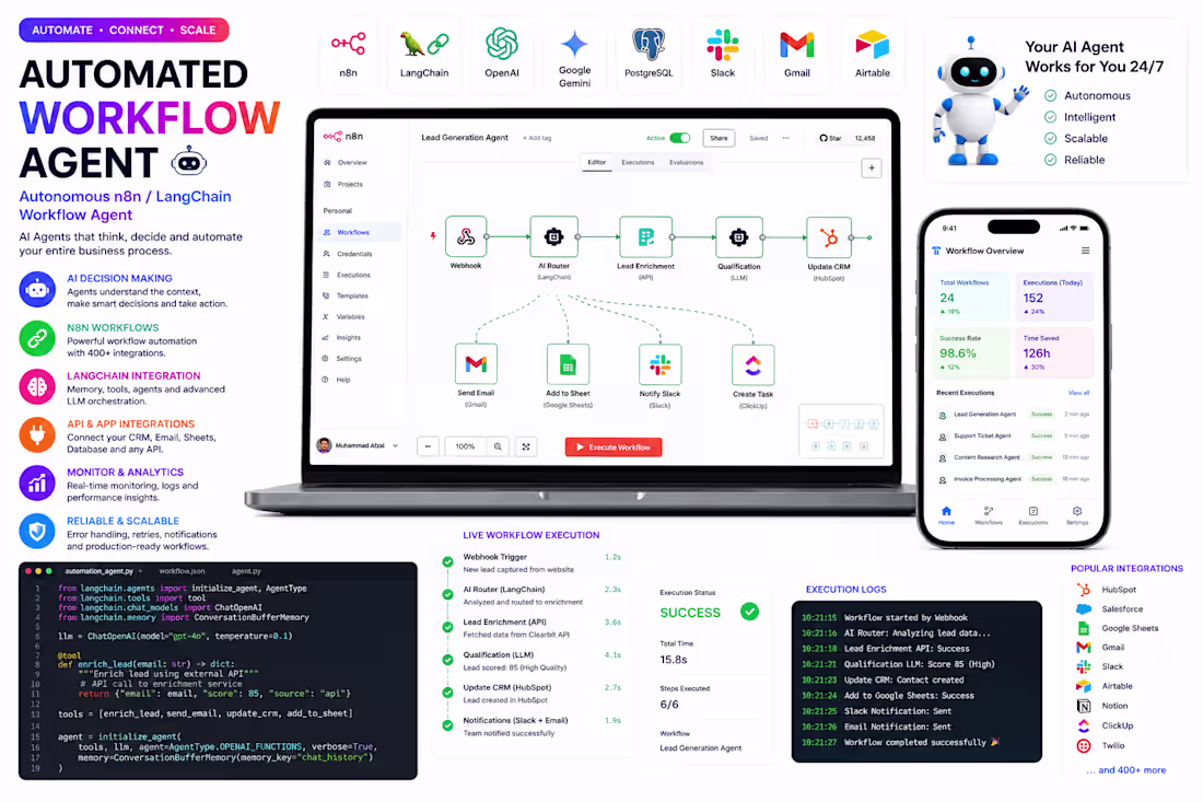 Cover image for Automated Workflow Agent Development