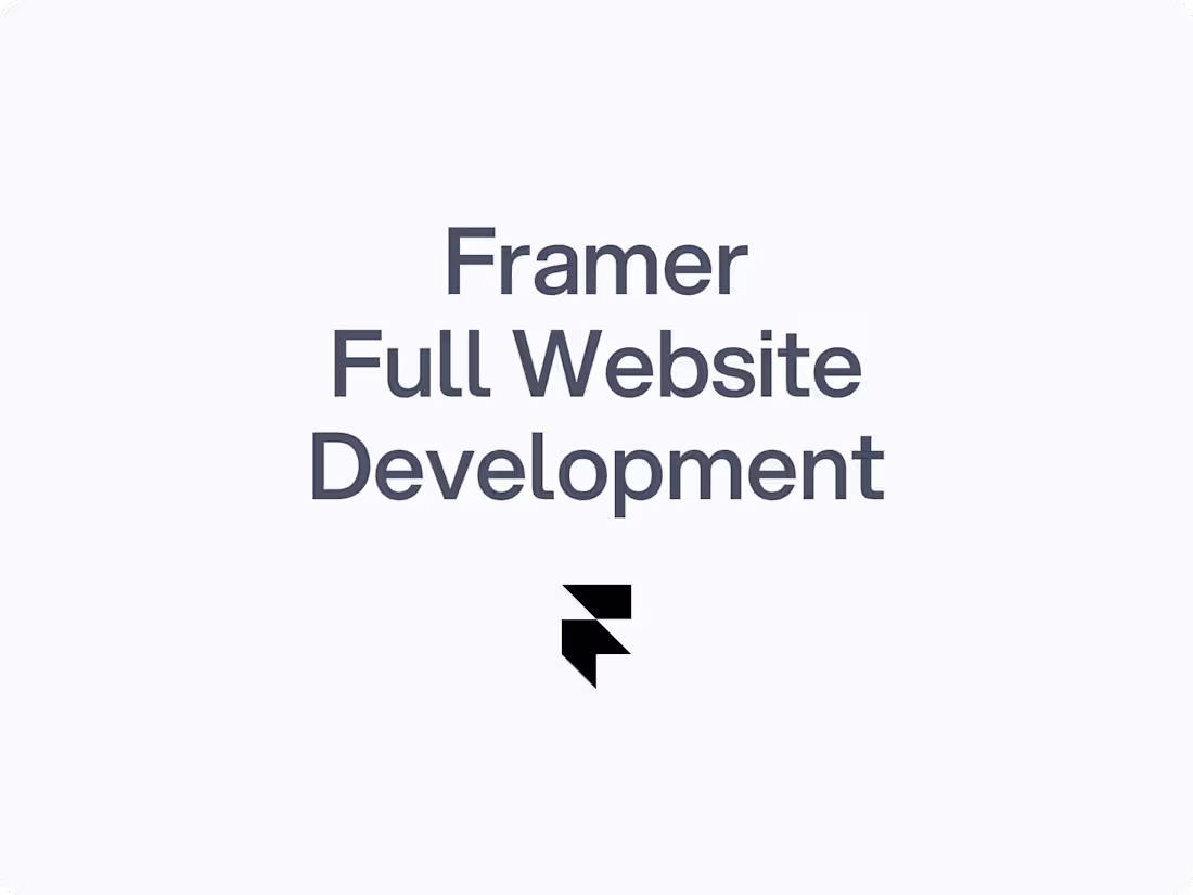 Cover image for Framer Full Website Development
