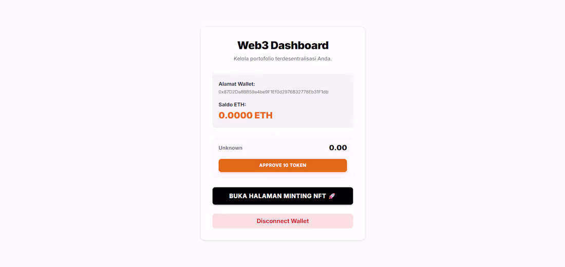 Cover image for Web3 Portfolio Tracker
First Learn-oriented project