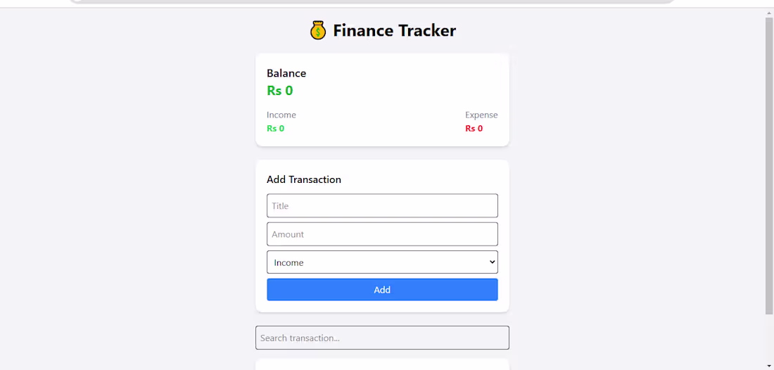 Cover image for Developed a Personal Finance Tracker