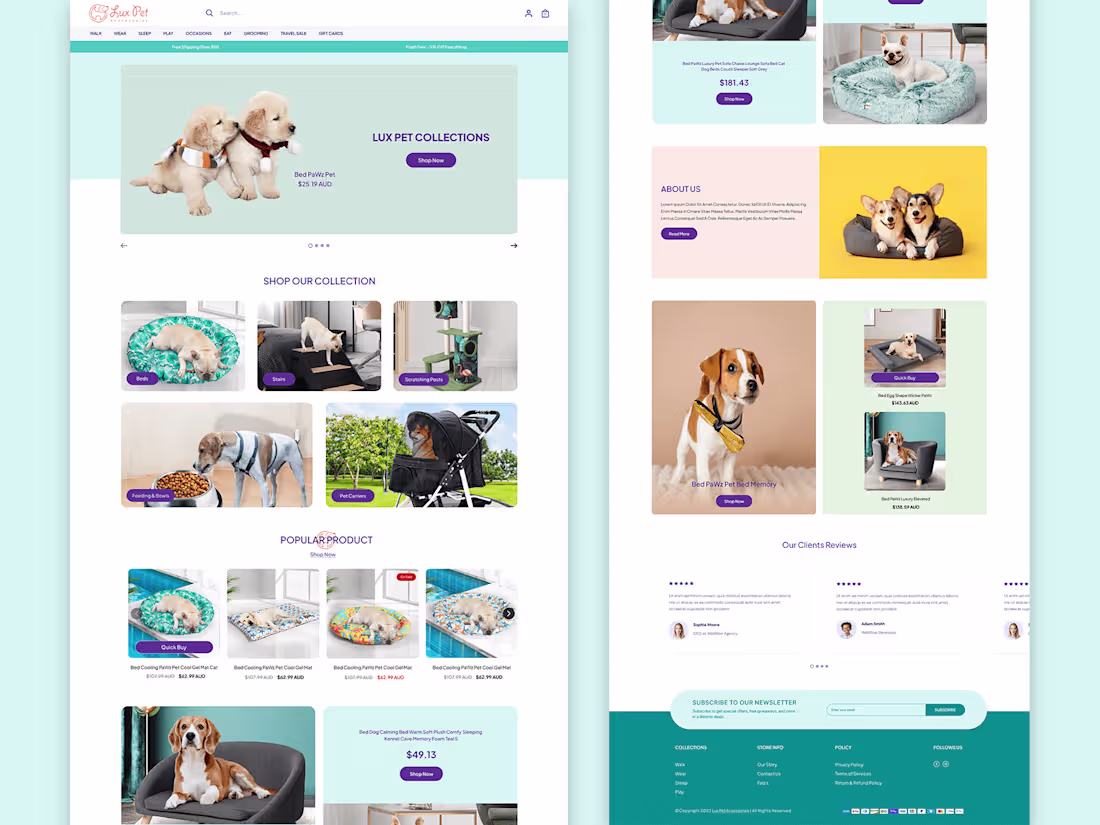 Cover image for Lux Pet Shop Website