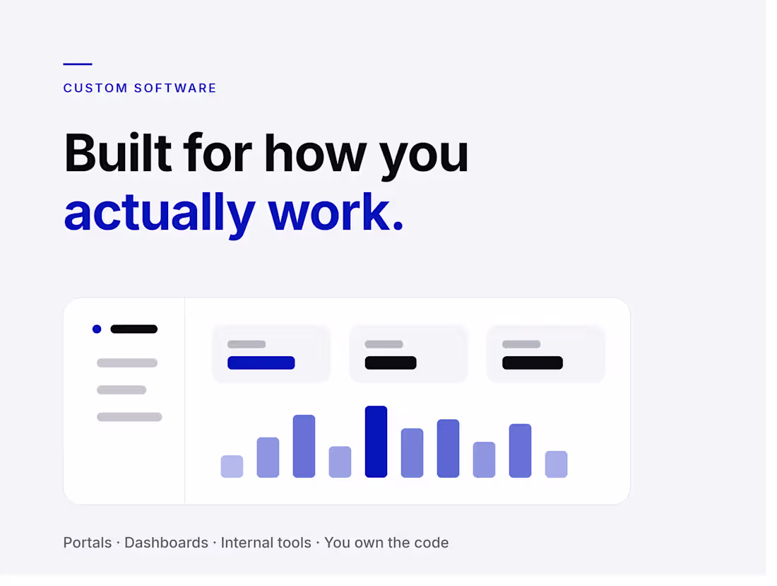 Cover image for Custom Web App, Client Portal or Dashboard