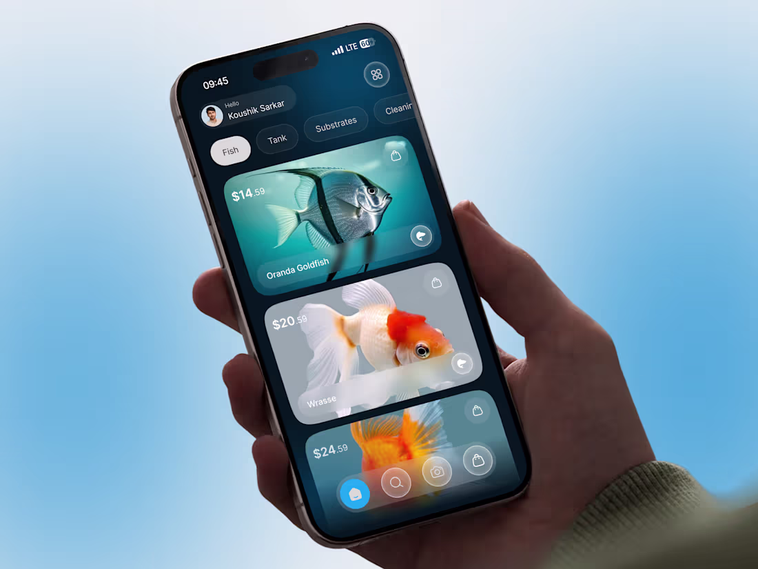 Cover image for AquaFish – eCommerce Mobile UI