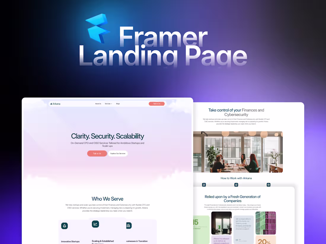 Cover image for Framer Landing page