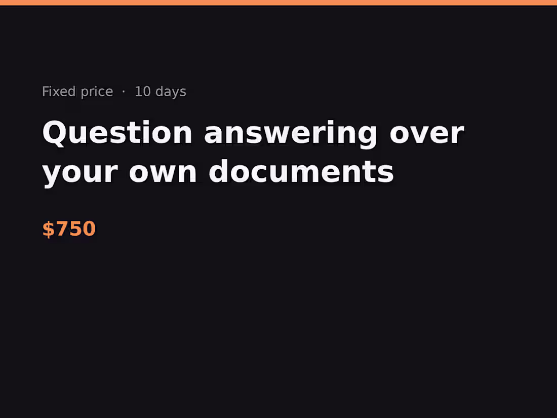 Cover image for Question answering over your own documents