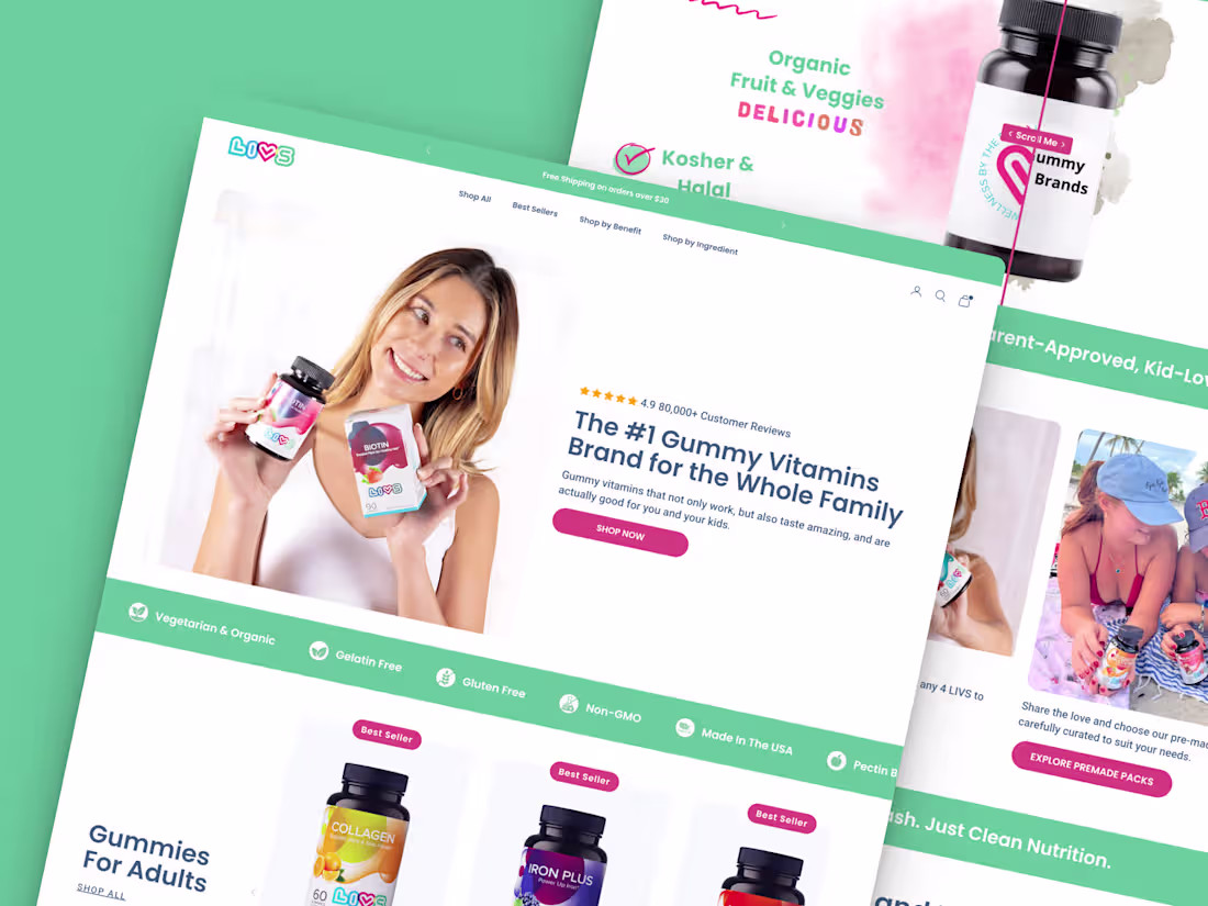 Cover image for LIVS | Designed & Developed Homepage in Replo