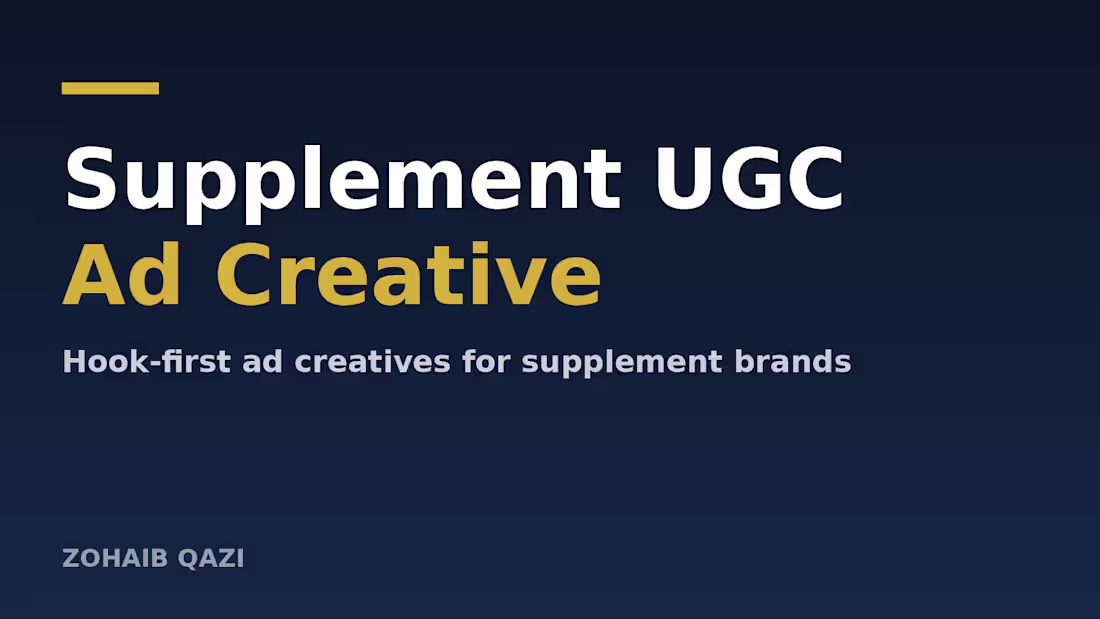 Cover image for Supplement UGC Ad Creative