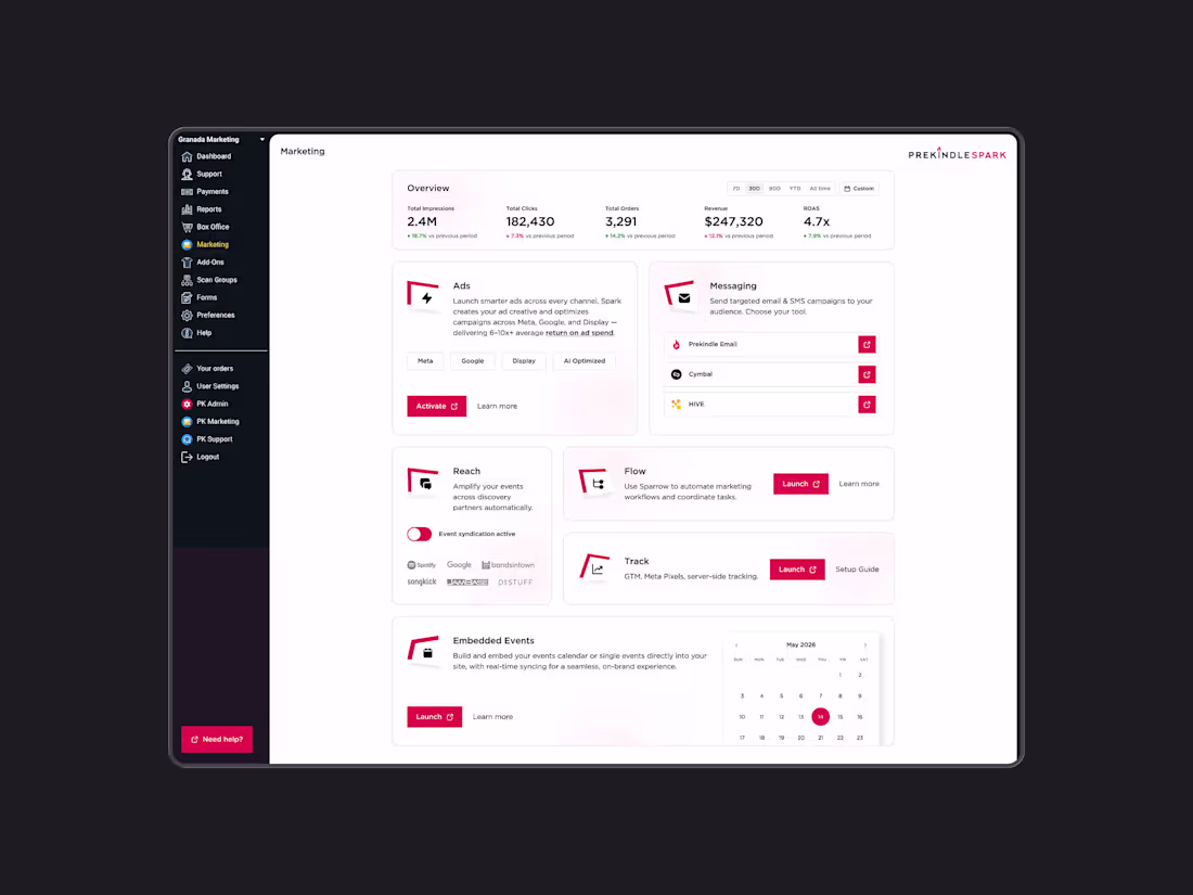 Cover image for Prekindle: SaaS Marketing Hub UX/UI Redesign