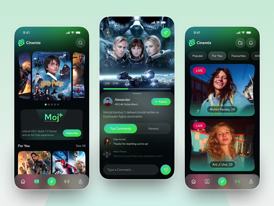 Cover image for AI Streaming Mobile UI Kit

This