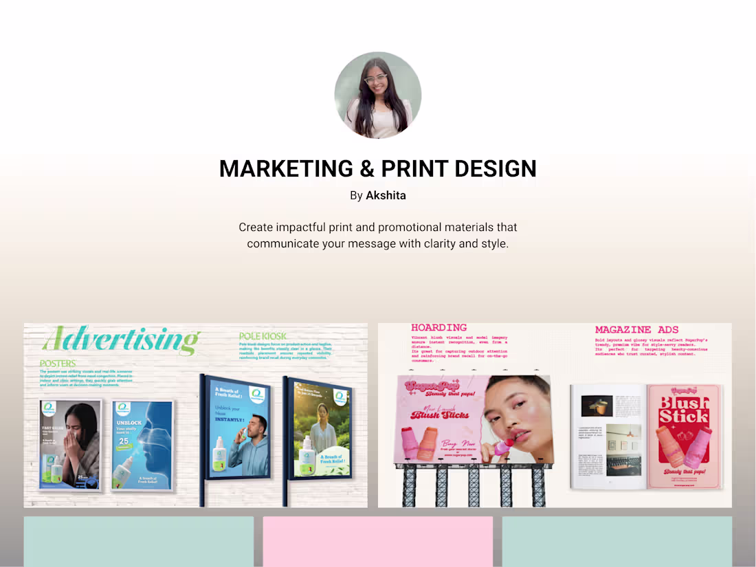 Cover image for Marketing & Print Design
