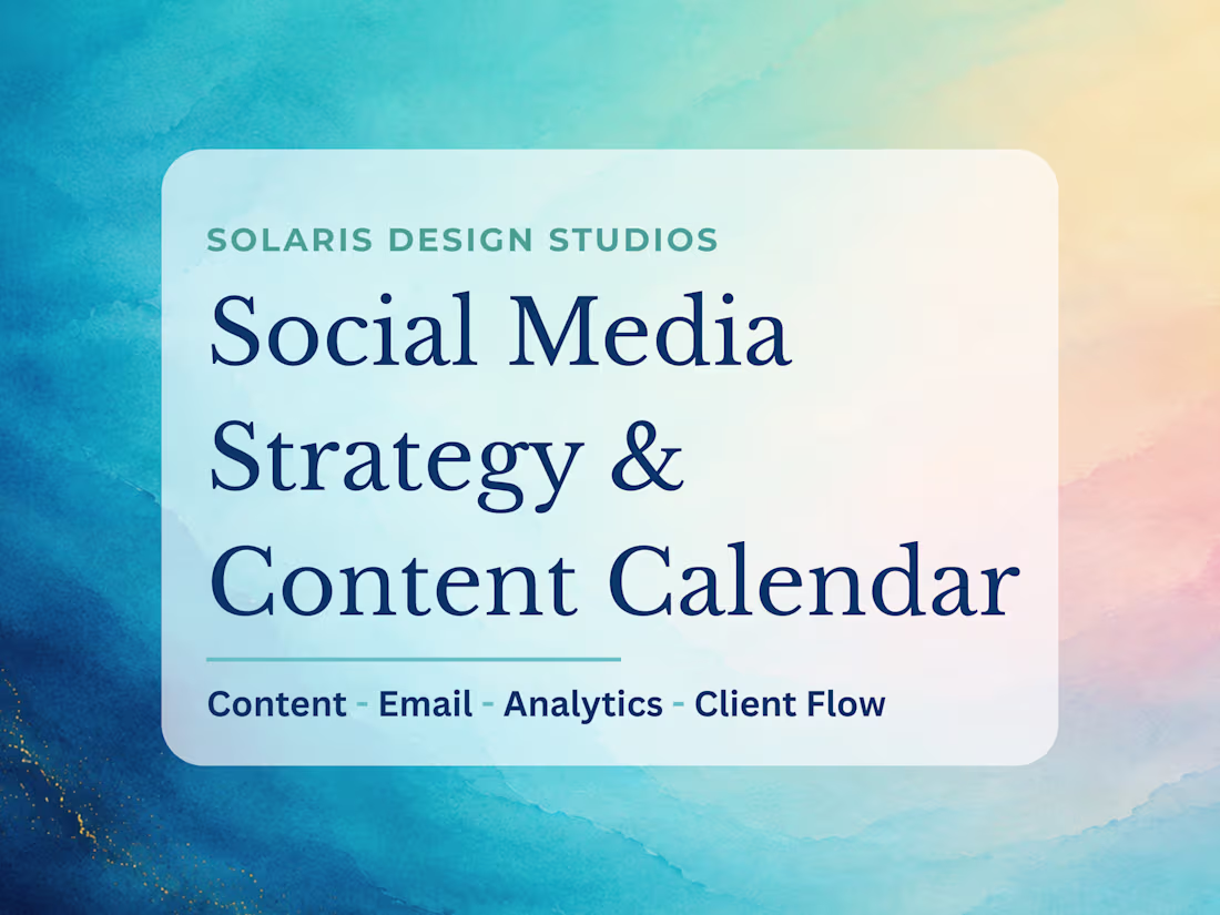 Cover image for Social Media Strategy & Content Calendar