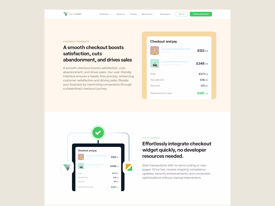 Cover image for Vesicash [Landing Page Design]
