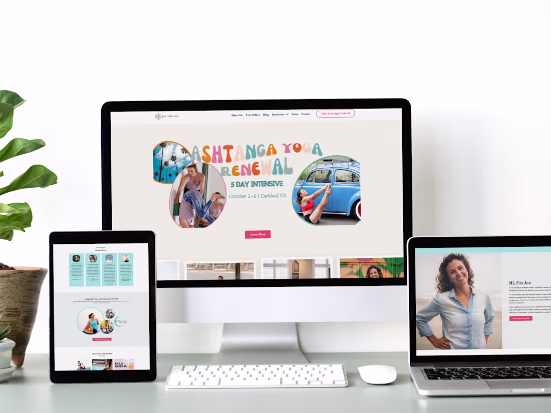 Cover image for Kajabi Yoga & Wellness Website for Jen René