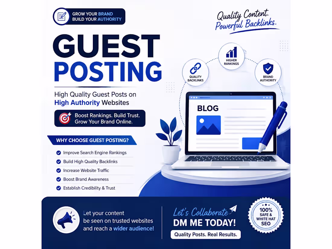 Cover image for High Authority Guest Posting Service | Quality Backlinks & B...