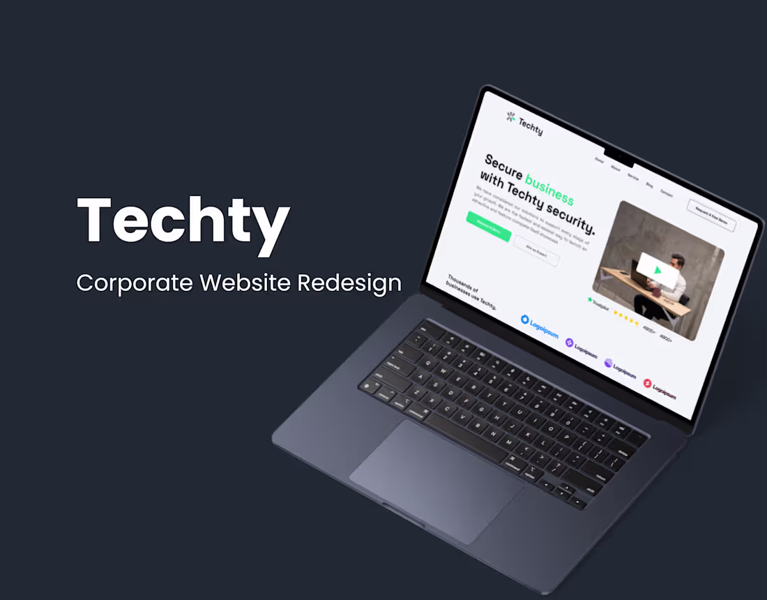 Cover image for Techty — Corporate Website UI Redesign