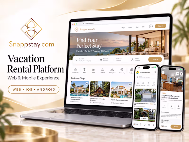 Cover image for Snappstay: Platform Development (Web & Mobile)