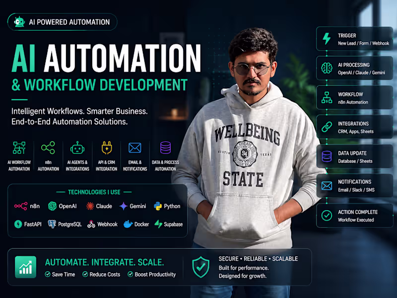Cover image for AI Automation & Workflow Development