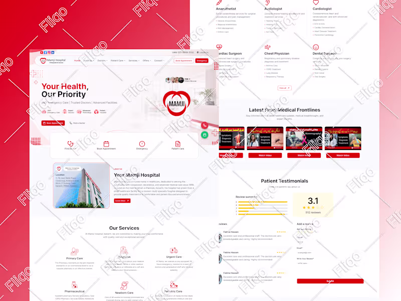 Cover image for Hospital & Healthcare Website Design in Figma