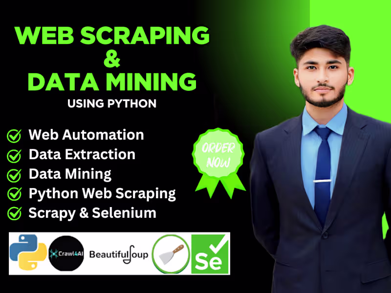 Cover image for I will scrape data from any website into clean Excel file