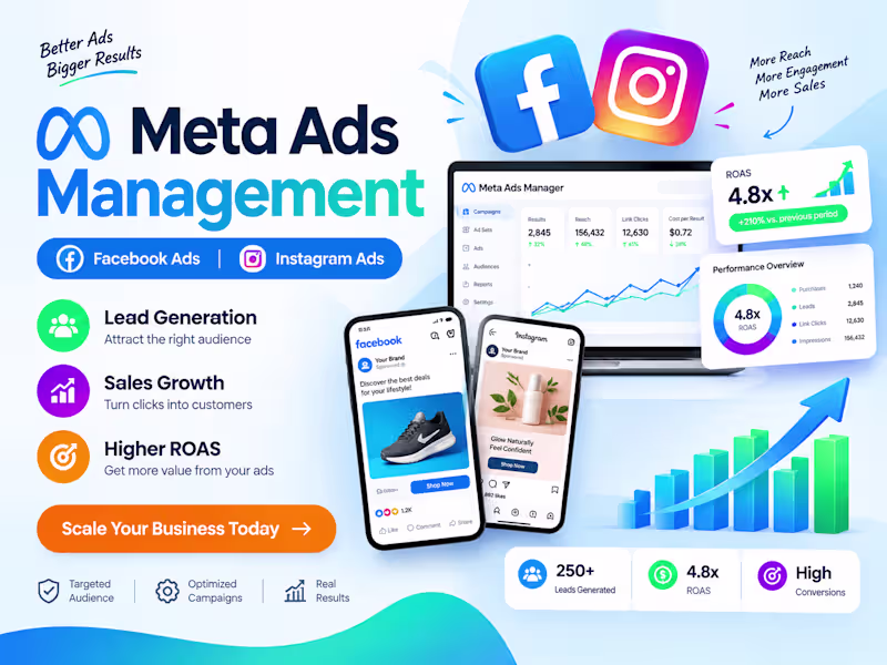 Cover image for Meta Ads Management for Leads, Sales & Business Growth