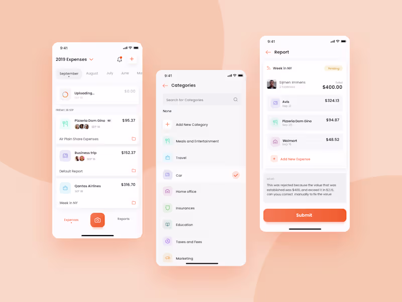 Cover image for Application for expense management, receipt