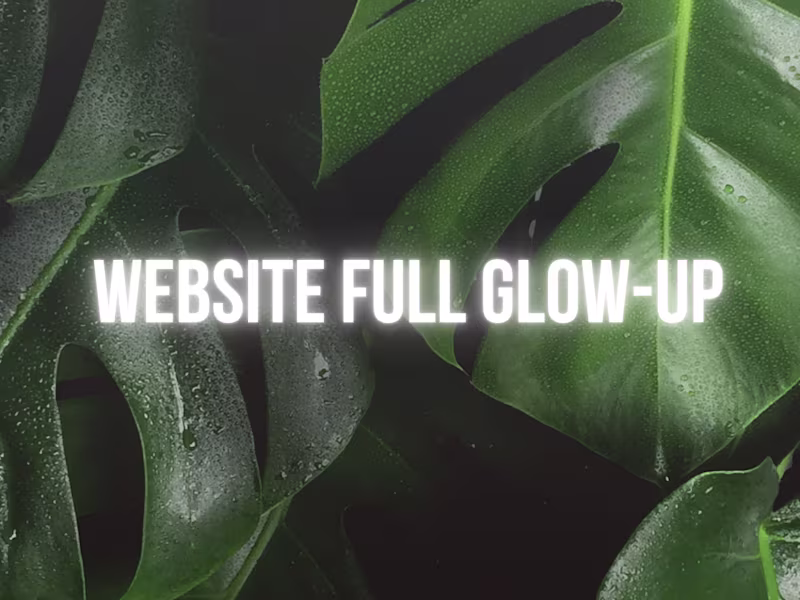 Cover image for Website Full Website Glow-Up