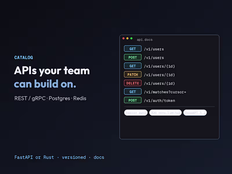 Cover image for API Development