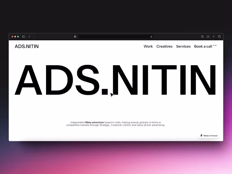 Cover image for ADS.NITIN A Personal Portfolio