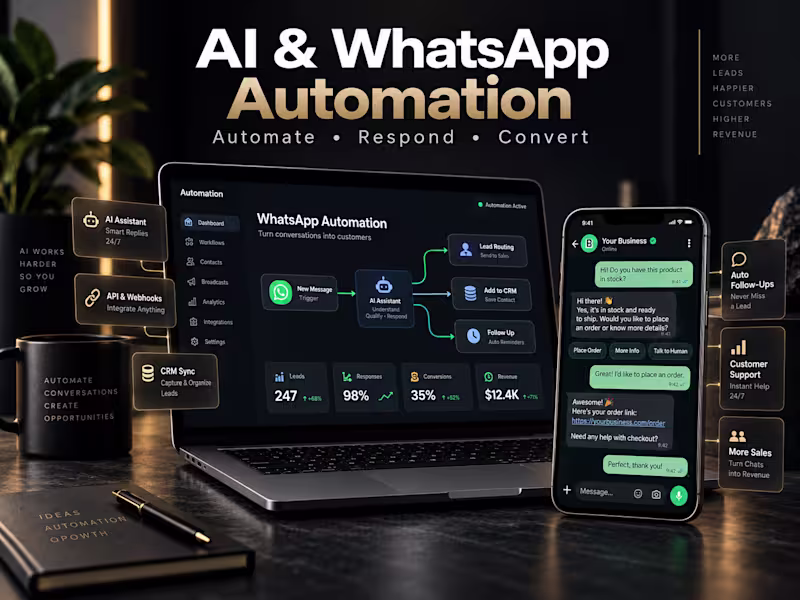 Cover image for AI & WhatsApp Automation for Businesses