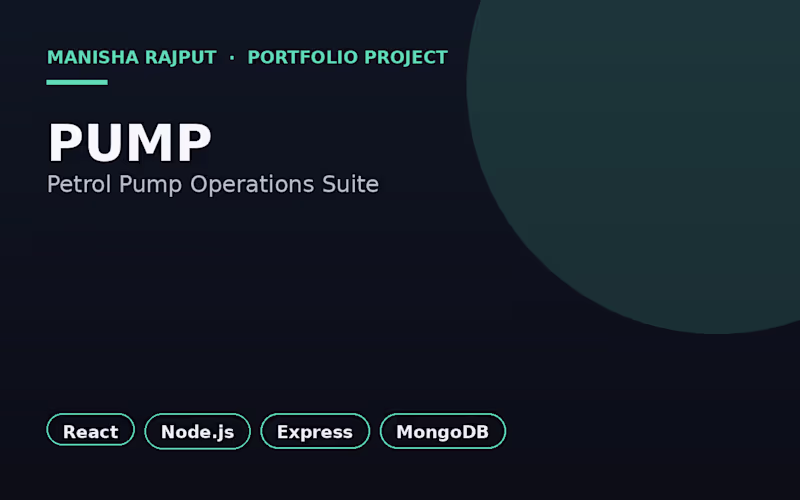 Cover image for PUMP – Petrol Pump Operations Suite