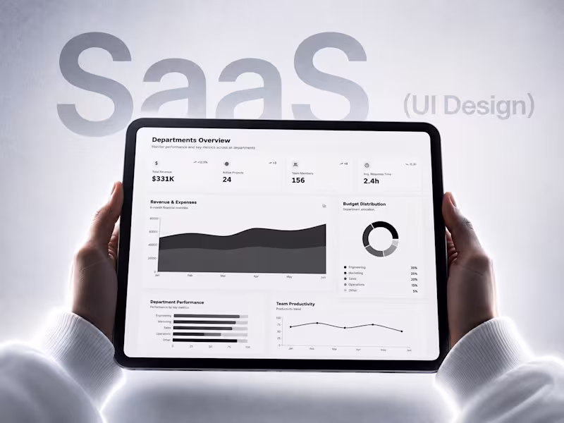 Cover image for Monochrome SaaS Dashboard UI Design