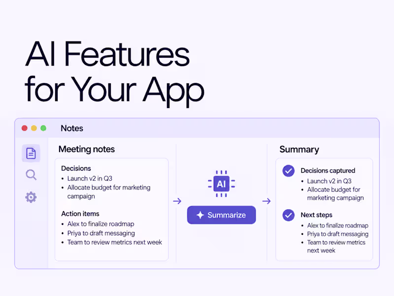 Cover image for AI Features for Your Application
