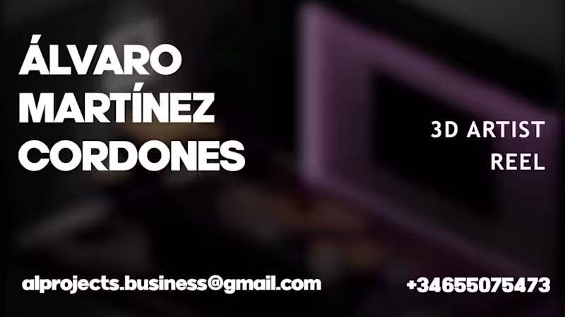 Cover image for 3D Artist Project reel Álvaro Martínez Cordones