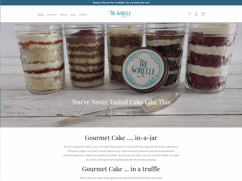 Cover image for Tre Sorelle e-commerce website