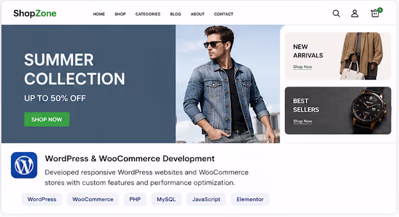 Cover image for Wordpress & WooCommerce Development
