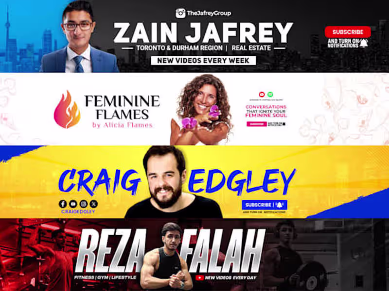 Cover image for I will design you a professional youtube banner