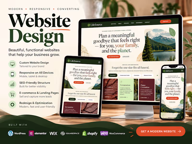Cover image for Website Design, Website Redesign & Landing Pages