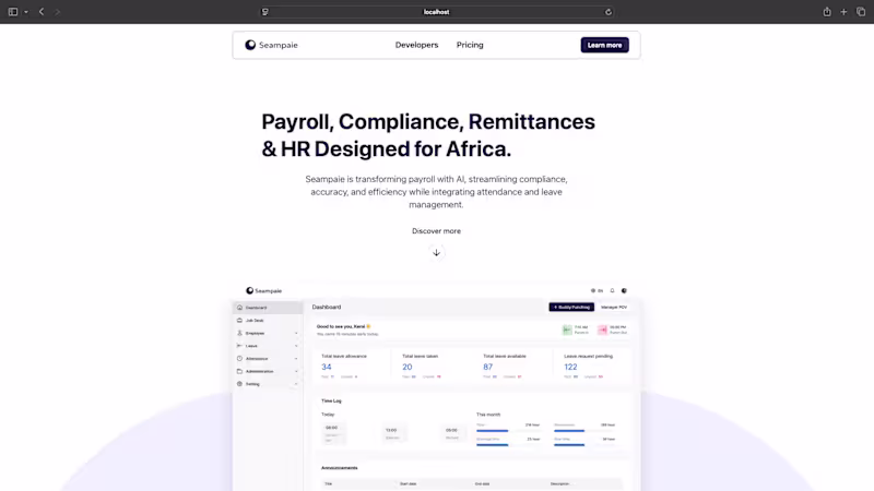 Cover image for Backend Development for Seampaie AI Payroll Platform
