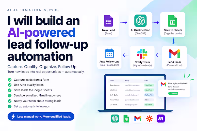 Cover image for I will build an AI-powered lead follow-up automation