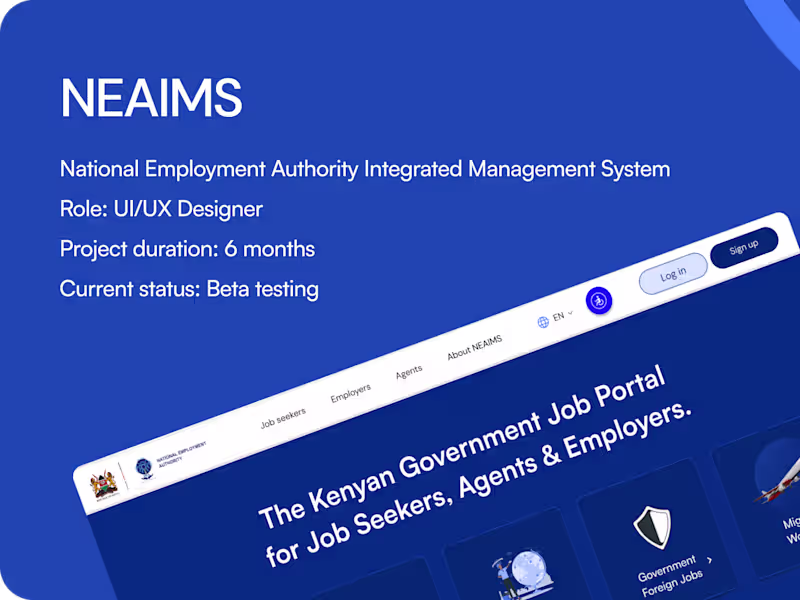 Cover image for Kenya Government Job Portal (Web app) | UI/UX Design