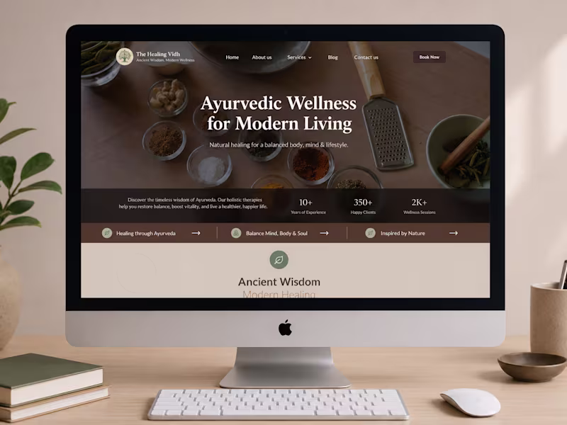 Cover image for Healing Vidhi — Website for Holistic Healing & Coaching Brand