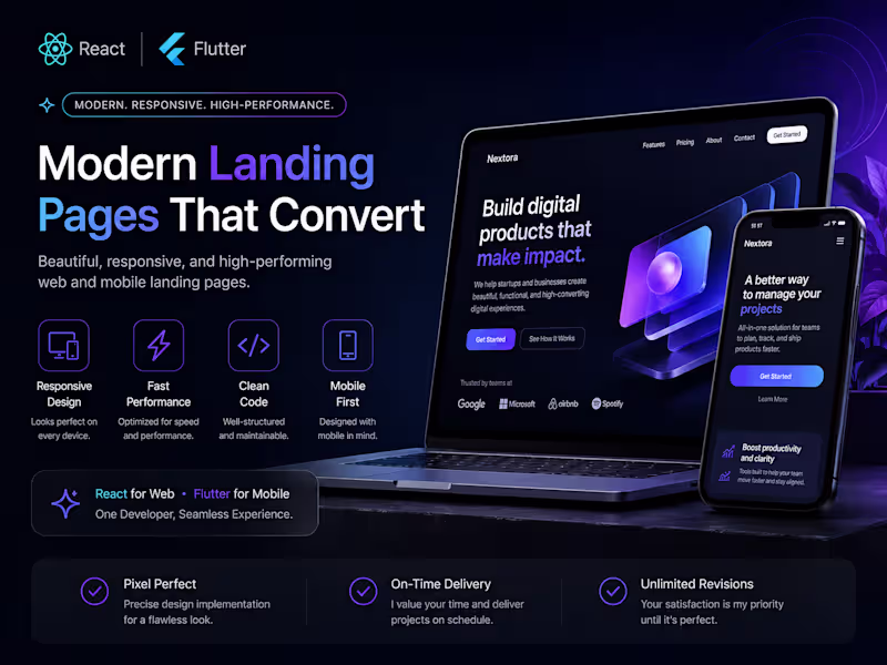 Cover image for Modern Web Landing Page Specialist