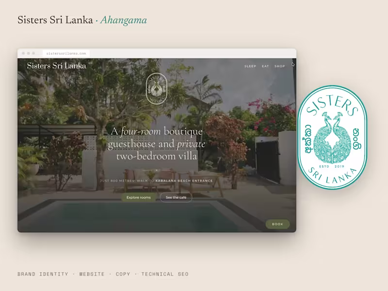 Cover image for Brand identity + landing page for wellness & creators